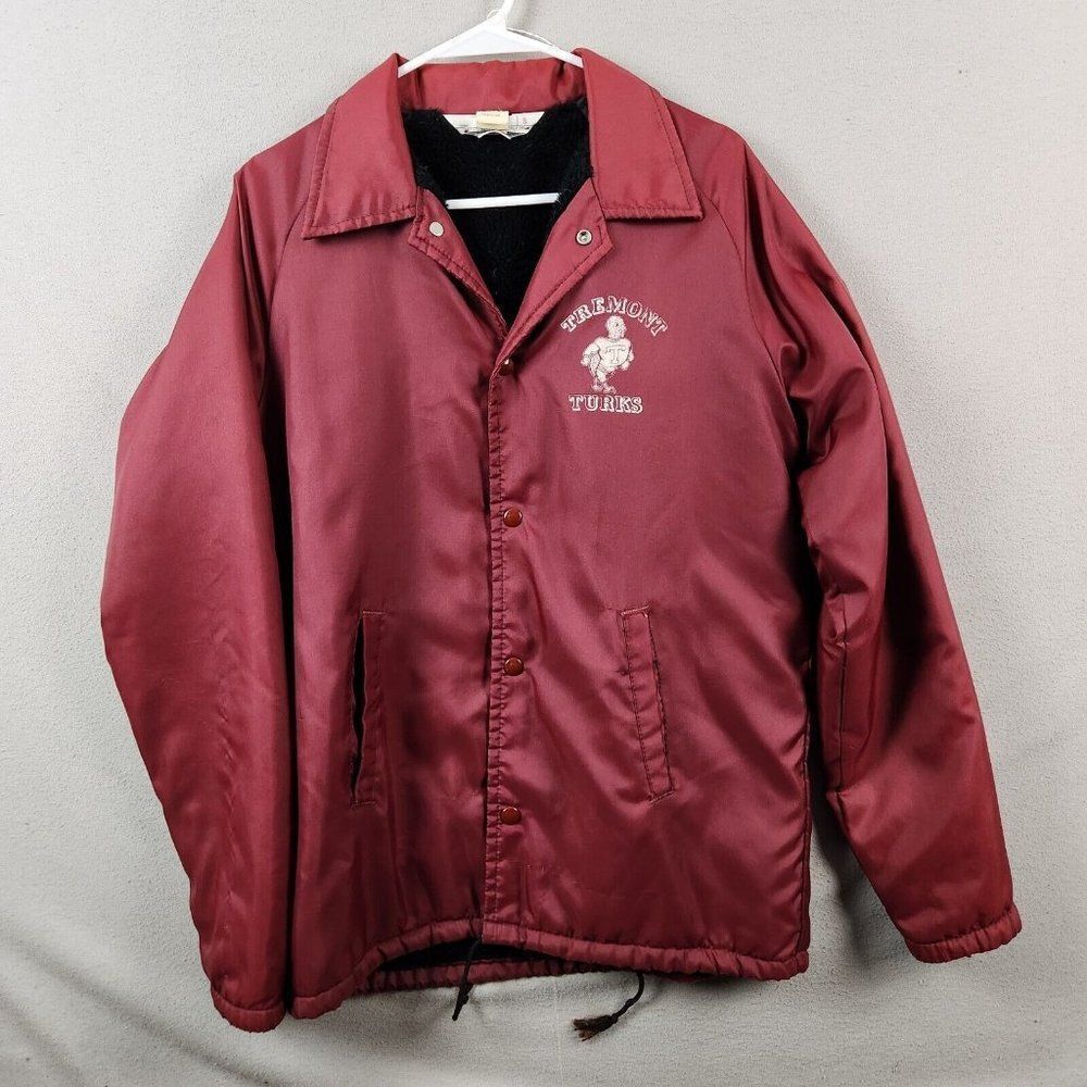 Vintage Tremont Turks Chalk Line Satin Jacket Sz Small USA